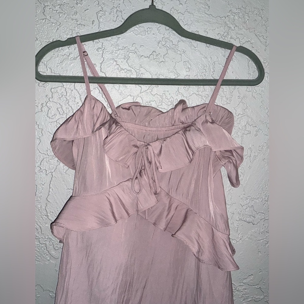 Universal Thread Blush Pink Ruffle Tie-Front Cami - Picture 3 of 7